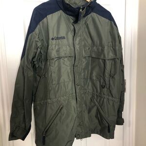 Columbia Men's Green and Blue Military Jacket